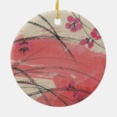 Pflaumen-Blüten-Gras Keramik Ornament (Hinten)