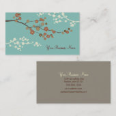 Pflaumen-Blüten-kundenspezifisches Visitenkarte (Vorne/Hinten)