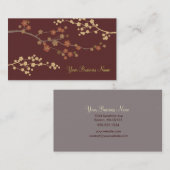 Pflaumen-Blüten-kundenspezifisches Visitenkarte (Vorne/Hinten)