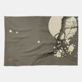 Pflaumen-Blüten nachts durch Ohara Koson Vintag Geschirrtuch (Horizontal)
