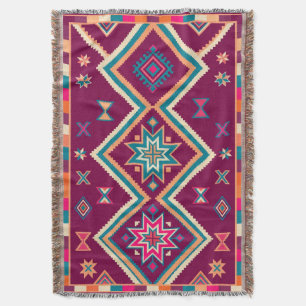 Pflaumen-Boho-Südwest-Geometrisches-Volkskunst-Mus Decke