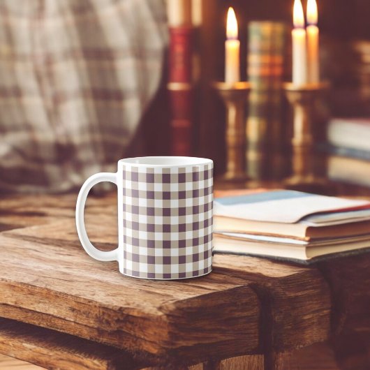 Pflaumen-Büffel-Karo-Festtag Kaffeetasse