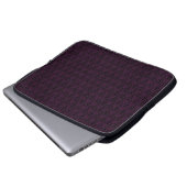 Pflaumen-Damast-Laptop-Hülse Laptopschutzhülle (Vorne Knopf)