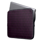 Pflaumen-Damast-Laptop-Hülse Laptopschutzhülle (Vorderseite Links)