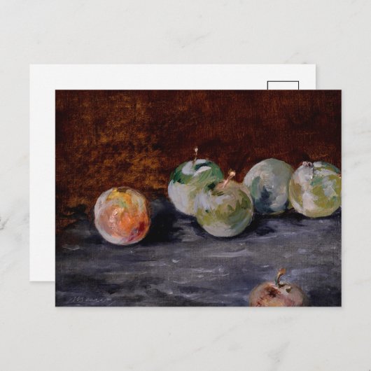 Pflaumen | Édouard Manet Postkarte (Vorne/Hinten)