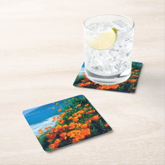 Pflaumen entlang der Pazifikküste bei Big Sur Rechteckiger Pappuntersetzer (Vor Ort)