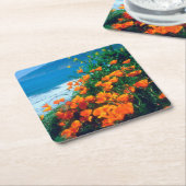 Pflaumen entlang der Pazifikküste bei Big Sur Rechteckiger Pappuntersetzer (angewinkelt)