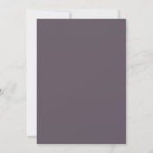 Pflaumen-Gold-Blatt-Hochzeit Einladung (Rückseite)