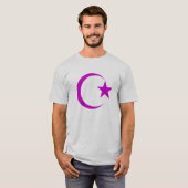 Pflaumen-Halbmond u. Star.png T-Shirt (Vorne ganz)