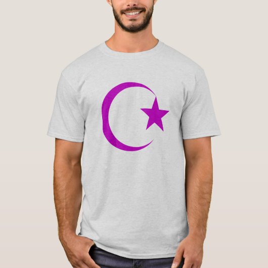 Pflaumen-Halbmond u. Star.png T-Shirt (Vorderseite)