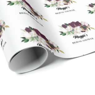 Pflaumen Hochzeit Brausebad Geschenkpapier