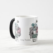 Pflaumen in Tinte und Aquarellkaffee Tasse (Vorderseite Links)