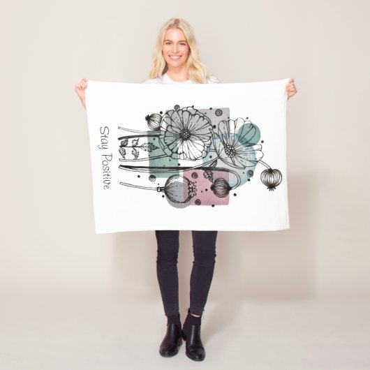 Pflaumen in Tinte und Wasserfarbe Fleecedecke (Beispiel)