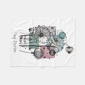 Pflaumen in Tinte und Wasserfarbe Fleecedecke (Vorderseite (Horizontal))