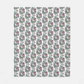 Pflaumen in Tinte und Wasserfarbe Fleecedecke (Vorderseite)