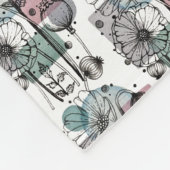 Pflaumen in Tinte und Wasserfarbe Fleecedecke (Ecke)