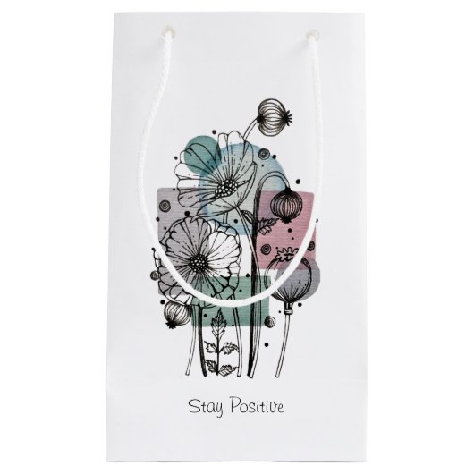 Pflaumen in Tinte und Wasserfarbe Kleine Geschenktüte (Vorderseite)