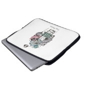 Pflaumen in Tinte und Wasserfarbe Laptopschutzhülle (Vorne Knopf)