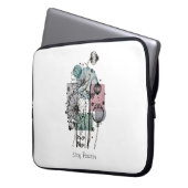 Pflaumen in Tinte und Wasserfarbe Laptopschutzhülle (Vorderseite Links)