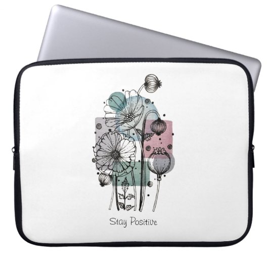 Pflaumen in Tinte und Wasserfarbe Laptopschutzhülle (Vorderseite)