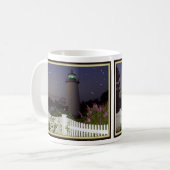 Pflaumen-Insel-Leuchtturm Kaffeetasse (Vorderseite Links)