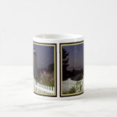 Pflaumen-Insel-Leuchtturm Kaffeetasse (Mittel)