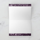 Pflaumen-lila Glitzer Mazel Tov Glückwünsche Karte (Innenseite)