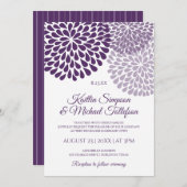 Pflaumen, Lila & Lavendel Hochzeitseinladungen Einladung (Vorne/Hinten)