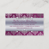 Pflaumen-lila schneidige visitenkarte (Rückseite)
