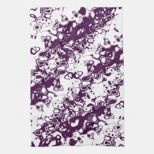 Pflaumen-lila violettes diagonales abstraktes geschirrtuch