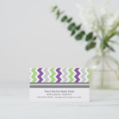 Pflaumen-Limone graue Zickzack Terminkarte (Stehend Vorderseite)