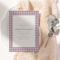 Pflaumen-Mauve-Gingham-Karo-Herbst-Brautparty