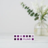 PFLAUMEN (Modquadrate) Mini Visitenkarte (Stehend Vorderseite)