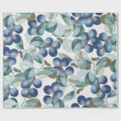 Pflaumen-Muster-Packpapier Geschenkpapier (Flach)