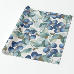 Pflaumen-Muster-Packpapier Geschenkpapier