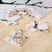 Pflaumen-Niederlassungen mit Blüten Ukiyo-e Asien Puzzle (Seite)