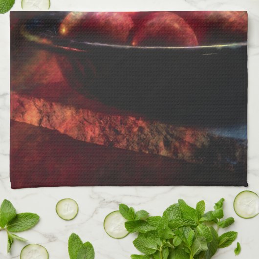 Pflaumen noch Leben Küchentuch (Gefaltet)