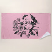 Pflaumen Pink Beach Handtuch - Farbe wählen (Vorderseite)