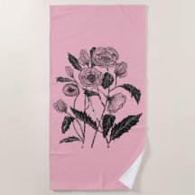 Pflaumen Pink Beach Handtuch - Farbe wählen