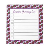 Pflaumen Reif Sommer Lila Pflaumenfrucht Printwerb Notizblock (Vorderseite)