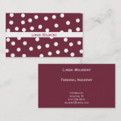 Pflaumen-rote Punkte-Geschäfts-Karte Visitenkarte (Vorne/Hinten)