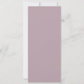 Pflaumen-Schwarz-Monogramm-Hochzeitsprogramm Einladung (Rückseite)