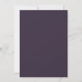 Pflaumen-Silber-Rebe-Hochzeit Einladung (Rückseite)