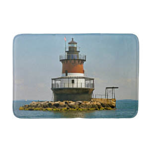 Pflaumen-Strand-Leuchtturm, Rhode Island Bad-Matte Badematte