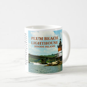 Pflaumen-Strand-Leuchtturm, Rhode Island Tasse