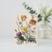Pflaumen und Anemonen Postkarte (Stehend Vorderseite)