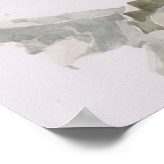 Pflaumen und Bienen Poster (Ecke)