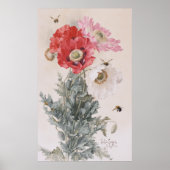 Pflaumen und Bienen Poster (Vorne)