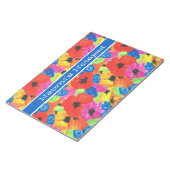 Pflaumen und Blumen - Anpassbarer Editor Notizblock (angewinkelt)