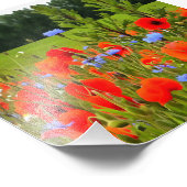 Pflaumen und Blumen Realistische Landschaft Kunst Fotodruck (Ecke)